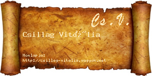 Csillag Vitália névjegykártya